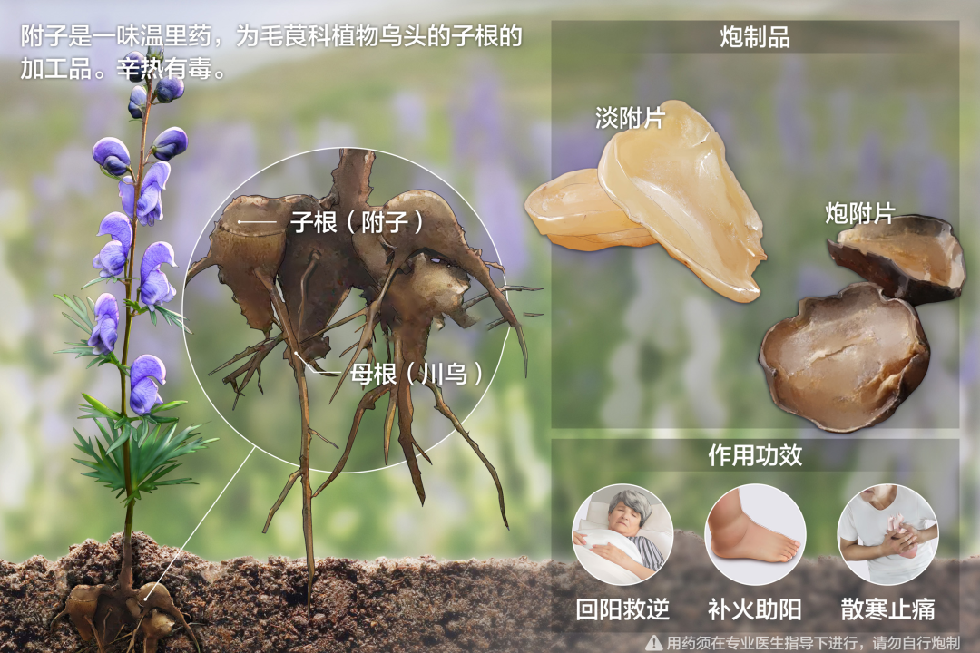 Daily Understanding of a Chinese Herb: Fuzi - Reviving Yang and Supporting Fire